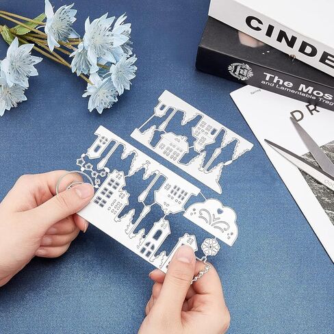 2pcs Metal Christmas Winter House Cutting Dies Stencils for DIY Scrapbooking Album Decorative Wedding Invitation Card Making in Saudi Arabia