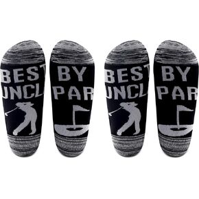 LEVLO Uncle Golf Gift Best Uncle Golf Socks Best Uncle By Par Cotton Socks Uncle Gift Dad Men Birthday Gift