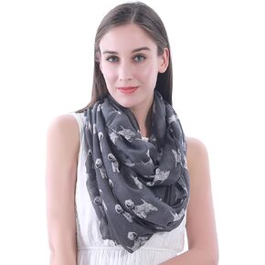 Lina & Lily West Highland White Terrier Dog Print Women's Infinity Scarf Lightweight