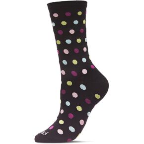 MeMoi Multicolor Polka Dots Bamboo Blend Crew Sock in Saudi Arabia
