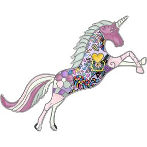 DUOWEI Dainty 6 Colors Unicorn Horse Brooch Fancy Unicorn Lapel Pin Clothes Scarf Accessories for Women Girls Jewelry Gifts