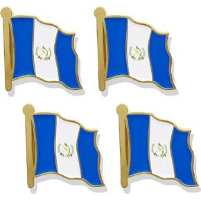 stidsds Guatemala Flag Pin - Guatemala Flags Pins Lapel Guatemalan Flag Enamel Lapel Pin Men Women Suit & Waving Patriotic Metal Badge Souvenir Hat Backpacks Decoration(4 Pack)