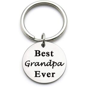 Father's Day Christmas Birthday Gift for Grandfather Keychain, Best Grandpa Gifts Idea from Grandchild, Best Grandpa Ever