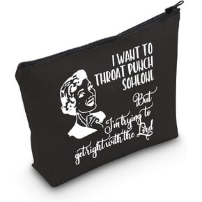 POFULL Retro Style Housewife Gift Sarcastic Vintage Housewife Cosmetic Bag Funny Gift for Mom Retro Sassy Housewife Gift