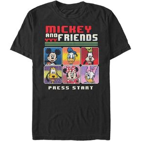 Disney Big & Tall Classic Mickey Pixel Friends Men's Tops Short Sleeve Tee Shirt
