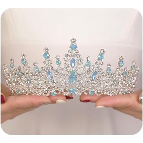 JWICOS Baroque Tiara and Crown for Women Vintage Wedding Headband Tiara Hair Accessories for Bride Birthday Prom Party