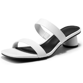 Arromic Low Heels for Women Square Open Toe Chunky Heels Comfortable Two Strap Heeled Sandals for Women Summer Dress Shoes