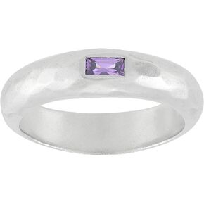 Silpada 'Great Habits’ Sterling Silver Purple Cubic Zirconia Ring