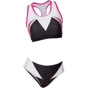 Gwen Swimsuit Cosplay Bodysuit Sexy Gwen Stacy Costume Bikini Two Pieces Bathing Suit Outfit Teen Women Adult