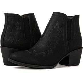 GLOBALWIN Women's Pull On Ankle Boots The Western Cowboy Cowgirl Boots