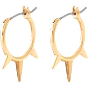 ALLISON ROSE ATELIER – Women’s Gold Huggie Hoop Earrings – Dainty 14k Gold Plated Small Hoops with 3 Spike design- Simple Handmade Hoop Earrings for Women – Jewelry Gift in Saudi Arabia