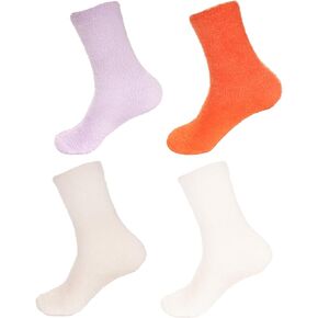 BambooMN Women's Fuzzy Soft Colored Socks