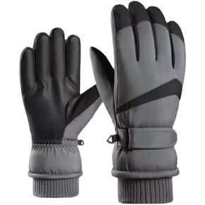 Croogo Gloves for Winter Warm Ski Snow Gloves Waterproof Snowboard Gloves Cold Weather Skiing Snowboarding with Wrist Strap