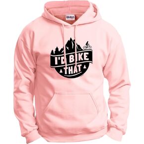 Cyclists Gifts I'd Bike That Mountain Biking Gifts Long Sleeve Front Pocket Hoodie Sweatshirt