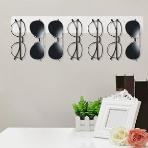 5Pcs Sunglasses Holder Organizer Acrylic Wall Mounted Modern Eyeglasses Display Holder Eyewear Display Rack for Entryway Living Room Bedroom