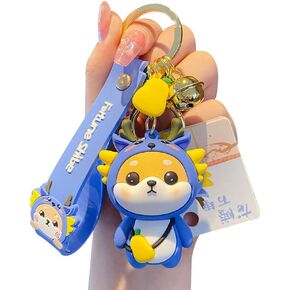 Creative Cute Kawai Chinese 12 Zodiac Theme Lucky Animals Shiba Inu Pendant Keychain Key-chains Keyrings in Kuwait