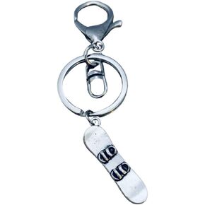 Snowboard Keychain, Snowboarder Keychain, Snowboarding Zipper Pull Charm Keychain, Snowboard Gift, Snowboard Key Ring, Sports Keychain, Snowboarder Key Ring