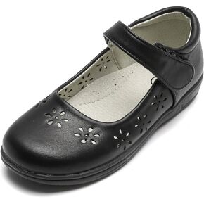 kkdom Girl's Mary Jane School Uniform Shoes Strap Dress Shoes Flats (Toddler/Little Kid/Big Kid)