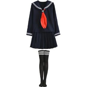 Japanese School Girls Uniform Sailor Dress Anime Cosplay Costumes with Socks Set