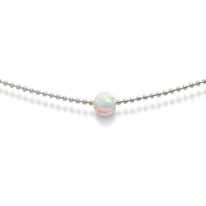 Gold Choker Necklace, 14k Gold Dipped Opal Necklace, Dainty Beaded Necklace for Women, Simple & Minimalist Everyday Necklace | Delicate Short Necklace, Designed in California, Gift for Her