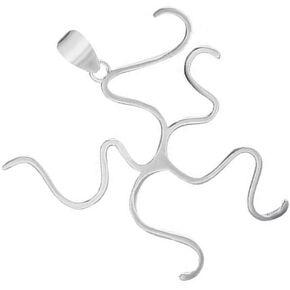 Solid 925 Silver 5 Claws Pendant Blank Heart Shape Cabochon Setting DIY Charm for Necklace Jewelry(Platina Color)