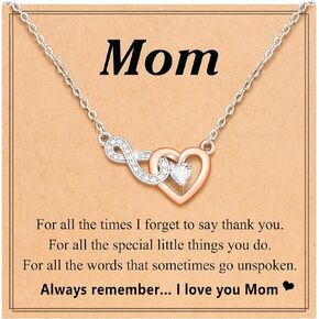 UPROMI Dainty Infinity Necklace for Grandma, Mom, Girlfriend, Christmas Valentines Day Mothers Day Gifts for Women