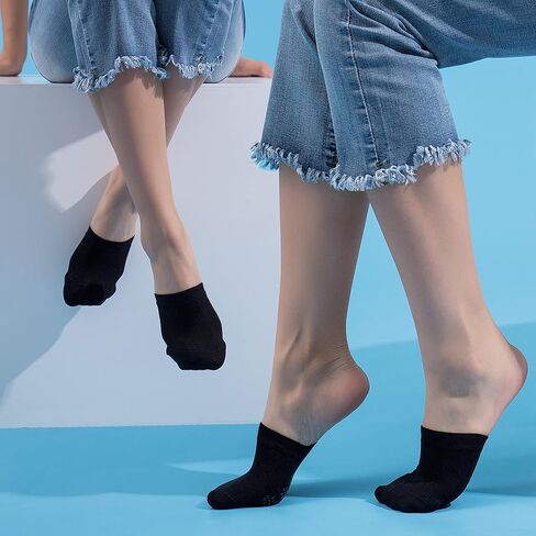 جوارب Lovful النسائية لأصابع القدم، جوارب مضادة للانزلاق وغطاء لأصابع القدم، 6-12 عبوة نصف جوارب بدون خياطة in Kuwait