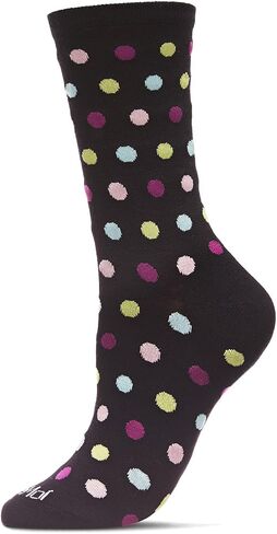 MeMoi Multicolor Polka Dots Bamboo Blend Crew Sock in Saudi Arabia