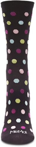 MeMoi Multicolor Polka Dots Bamboo Blend Crew Sock in Saudi Arabia