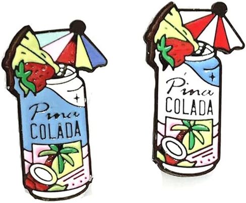 2 قطعة دبابيس كوكتيل الموضة للنساء بينا كولادا الكرتون البيرة كوكتيل علب بروش المشروبات المينا دبوس للملابس أكياس حقائب الظهر السترات قبعة مجوهرات DIY بها بنفسك الملحقات in Kuwait