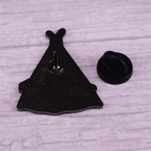 Explore Nature Tent Brooch Starry Moon Star Snow Mountain Forest Enamel Pin Adventure Badge for Hat Jacket Cotton Shirt Skirt Canvas Bag, Metal, no gemstone in Saudi Arabia