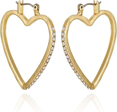 Juicy Couture Goldtone Heart Shaped Hoop Earrings For Women in Saudi Arabia