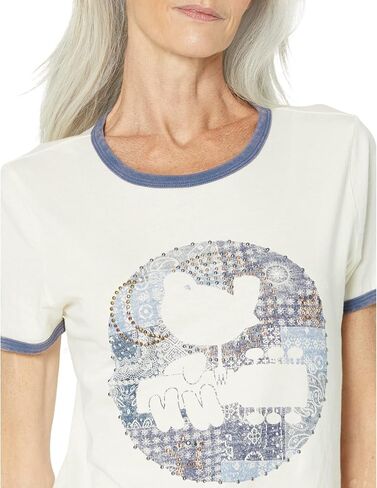 تي شيرت Woodstock Bandana Crew للسيدات من Lucky Brand in Saudi Arabia