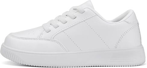 YAVY White Kids Tennis Shoes for Boys Girls Leather wear Athletic Fashion Sneakers Running Shoes Big Kid Size 5.5 M US in Saudi Arabia