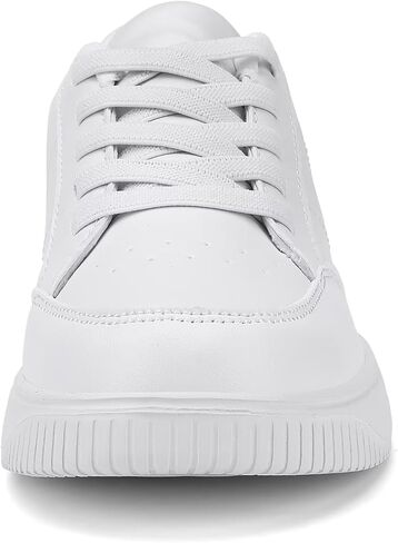 YAVY White Kids Tennis Shoes for Boys Girls Leather wear Athletic Fashion Sneakers Running Shoes Big Kid Size 5.5 M US in Saudi Arabia