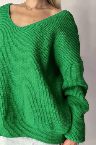 ELEZAY Women's Slouchy Crochet Pullover Sweater Off The Shoulder Knit Tunic Tops in Kuwait