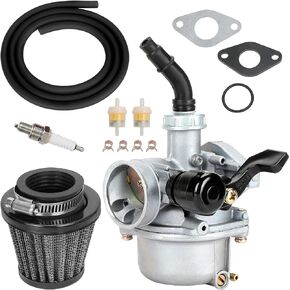 YOXUFA PZ19 Carburetor 19mm Carb Air Filter Kit for 125cc 110cc 50cc 70cc ATV Pit Dirt Bike Coolster Apollo Baja Kazuma falcon TaoTao DB10 DB24 GK110 Chinese Quad 4 Wheel High Performance Parts Black