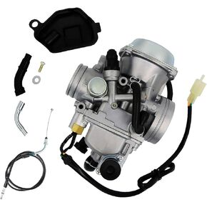 TRX 450 Carburetor Replace for Honda Foreman 450 TRX 450 TRX450ES TRX450FE TRX450FM TRX450S 1998-2004 with Base Cover & Screw Free Throttle Cable