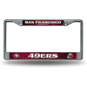 Rico Industries NFL Fan Shop Standard Chrome License Plate Frame