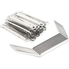Prong Paper Fasteners, 50pcs 80mm File Fasteners 2-Hole Metal Prong Paper Fastener Iron Clip Paper Prong Fastener Paper File Folder AccessoriesBrads