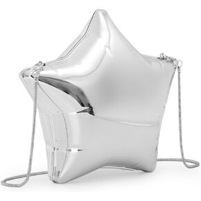 GOKTOW Acrylic Clutch Purse Star Shape Metallic Unique Evening Handbag Crossbody Bag for Women Party
