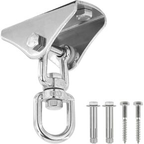 Heavy Duty Swing Hangers for Wooden Sets with Latch Hook Free 2000 LB Capacity 360 Swivel Stainless Steel Swing Hardware for Porch/Playground/Yoga/Heavy Bag
