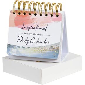 Motivational & Inspirational Daily Calendar - Daily Flip Calendar with Inspirational Quotes, Undated Perpetual Office Desk Decor, Inspirational Gifts