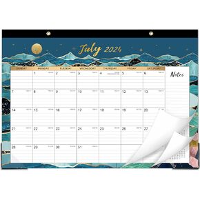 2024-2025 Desk Calendar - Calenndar 2024-2025, JUL.2024-JUN. 2025, Large Desk Calendar 2024-2025, 16.8"x 12", Desktop Calendar with Ruled Blocks, Premium Paper, Cutting Line, Corner Protectors