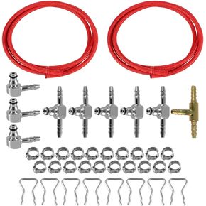 FUSCH Diesel Fuel Injector Return Line Rail Kit Compatible with Chevy/Chevrolet Silverado 2500HD 3500HD /GMC Sierra 2500HD 3500HD 2004-2010 6.6L LLY LMM LBZ Duramax Engine Replace#:97328733 98062291
