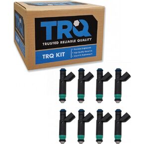 TRQ Fuel Injector Kit Set of 8 Compatible with Dakota Durango Grand Cherokee Ram 1500 4.7L