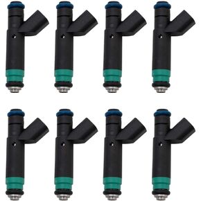 TRQ Fuel Injector Kit Set of 8 Compatible with Dakota Durango Grand Cherokee Ram 1500 4.7L