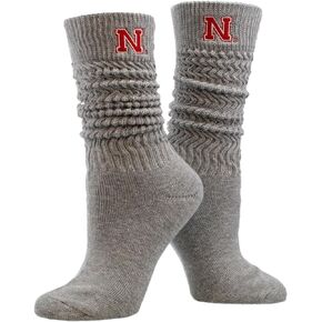 TCK NCAA College Slouch Socks Womens, Cozy, Lounge Scrunch Sock for Women