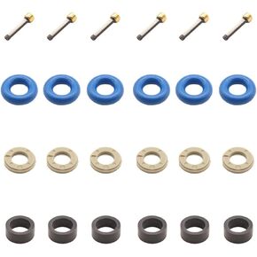Haneex (6Set) Fuel Injector Rebuild Seal O-Ring Micro Filter Pintle Cap Kit The Injector for FORD JAGUAR VOLVO LAND ROVER RANGE ROVER 2.0L