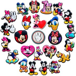25Pcs Cartoon Shoe Charms for Clog Sandals Bracelets Decoration, Cute Charms for Teen Party Favor